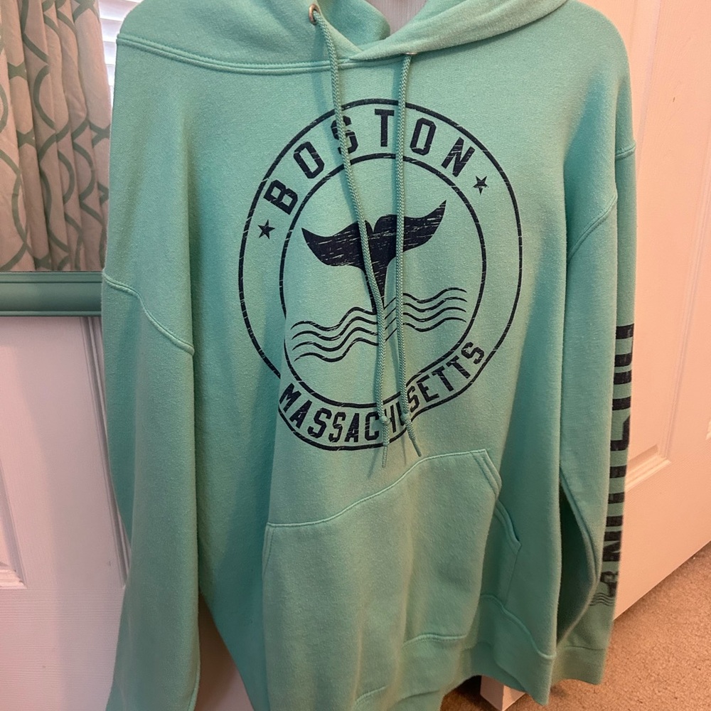 Teal Boston Massachusetts Hoodie